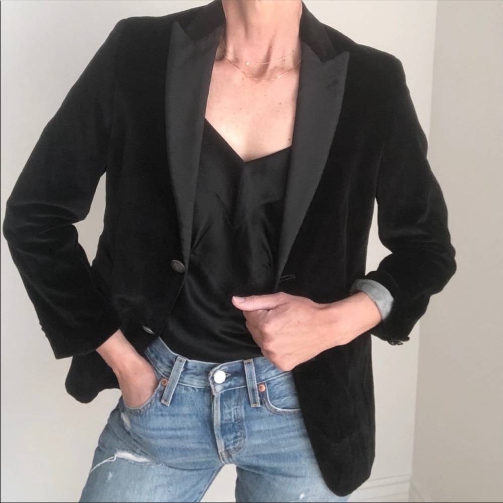 John Varvatos Black Velvet Blazer